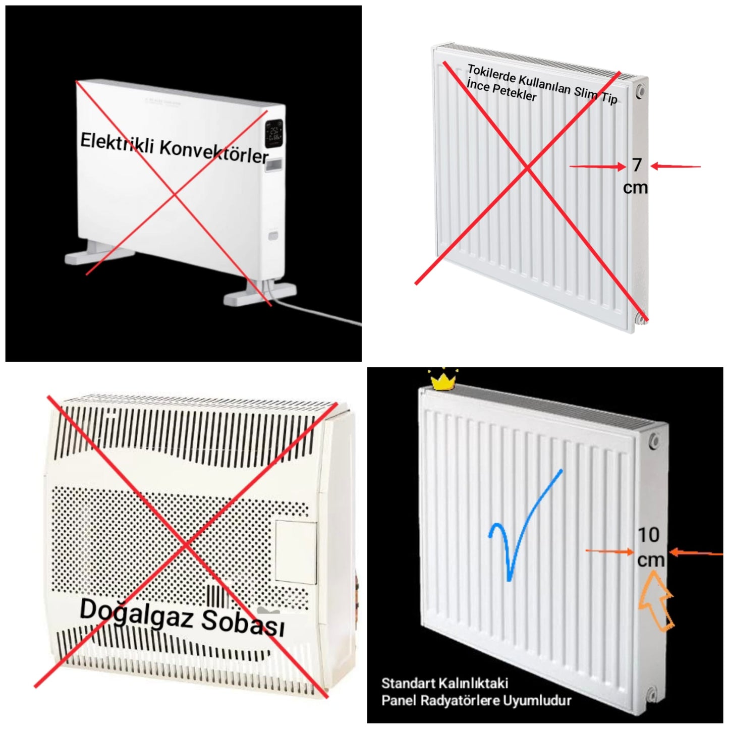 Isıtaç Petek Üstü Alüminyum Isı Yönlendirici